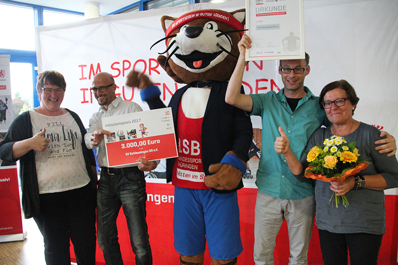 Der SV Schleusingen 90 gewann Inklusionspreis im Thüringer Sport 2017.